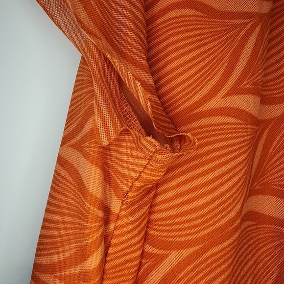 Merona SMALL Shirt W/Tie Orange - Picture 3 of 3
